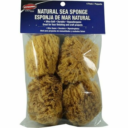 DYNAMIC Natural Artist and Craft Sea Sponges 4 in., 4PK 00034
